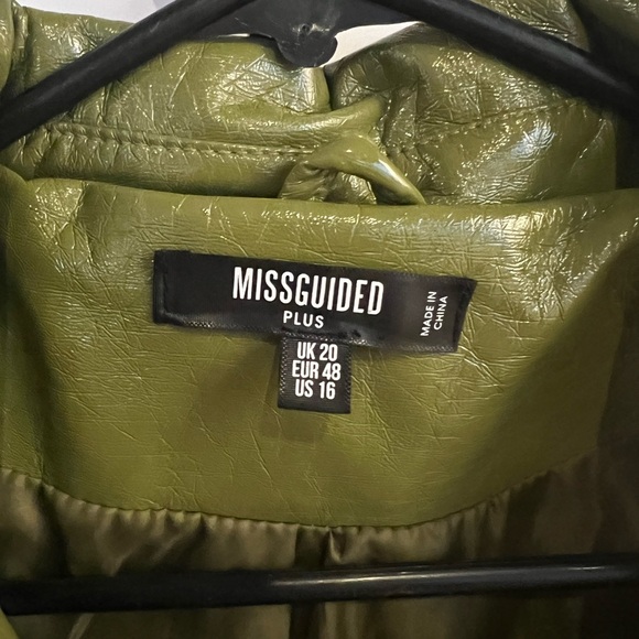 Missguided + Olive Double-Breasted Trench Coat - Picture 2 of 4